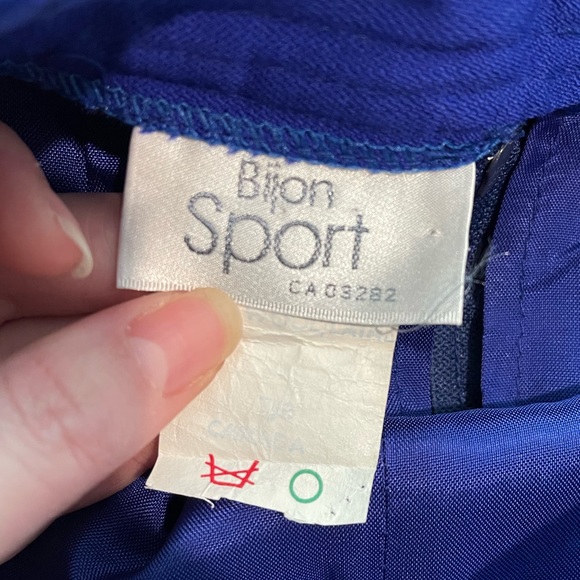 Vintage Bijon Sport 100% Wool Long Pencil Shirt W/ Pockets Sz 6/7 (S) - Picture 3 of 8